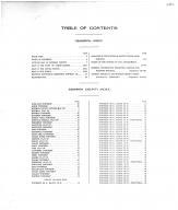 Table of Contents, Bowman County 1917